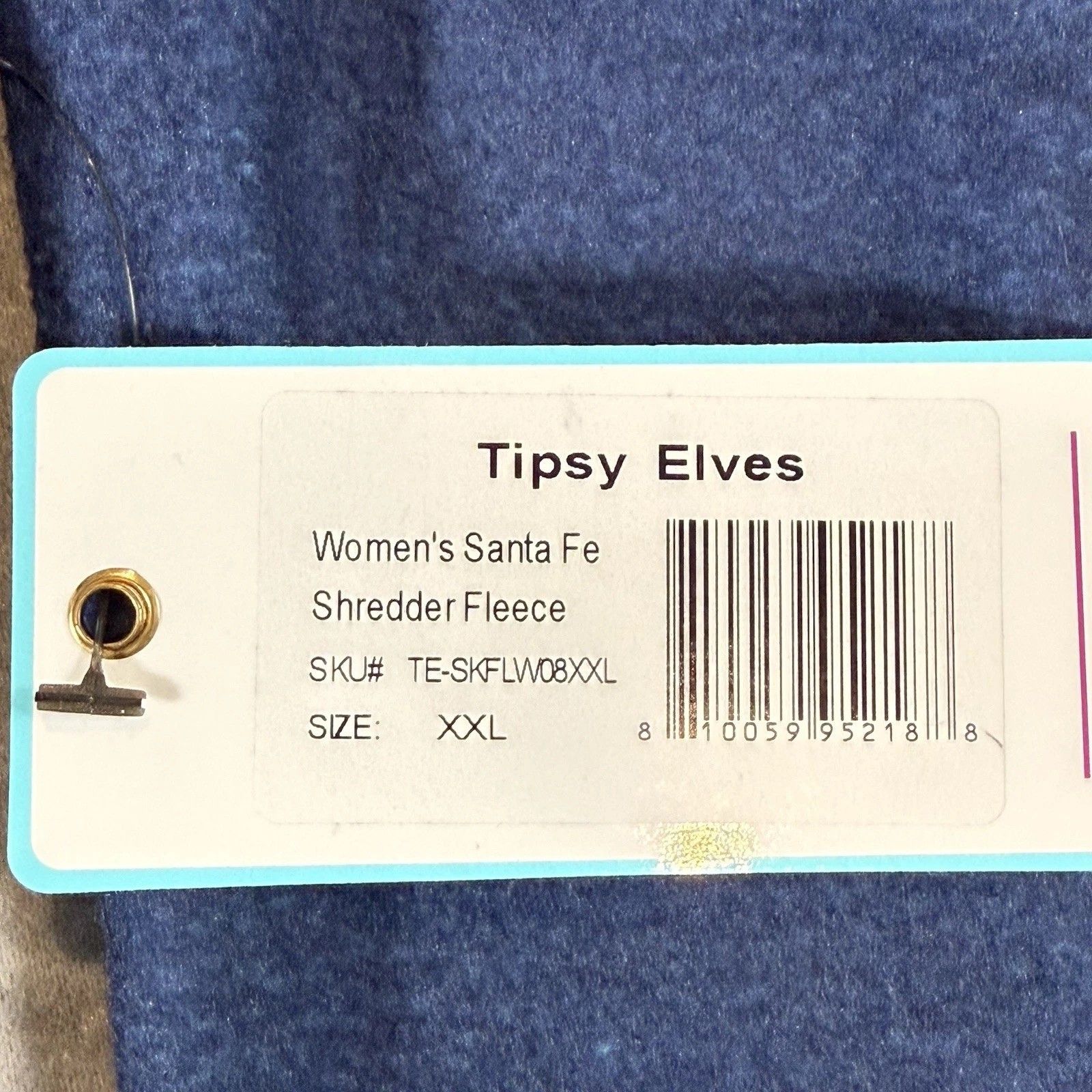 Tipsy Elves Pullover 1/4 Snap Jacket Santa Fe Shredder Fleece Navy Blue Xxl — image 8 of 8